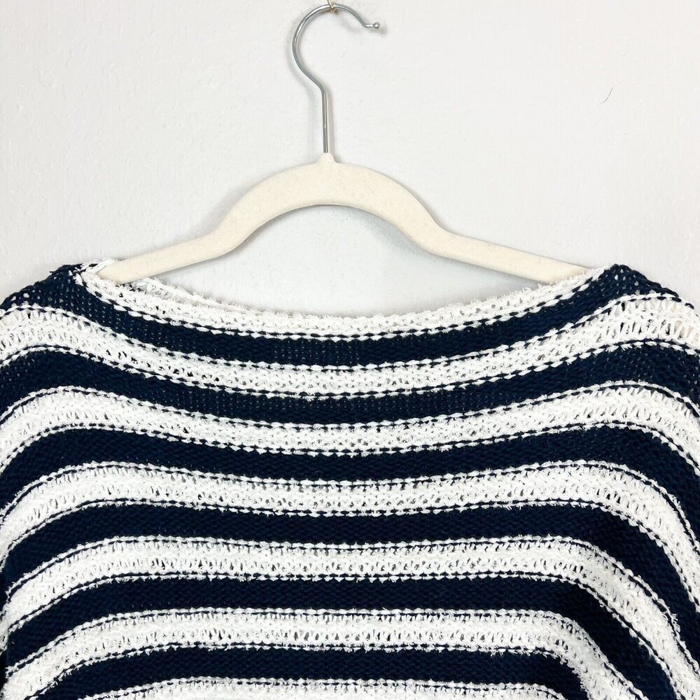 ANTHROPOLOGIE BY ANTHROPOLOGIE Blue & White Lita Striped Pullover Size XS/S - Picture 3 of 10
